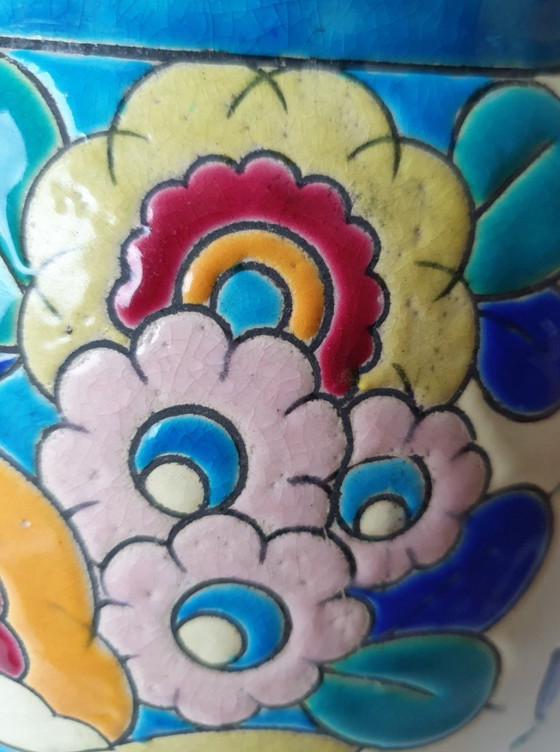 Art Deco Vase Boch Frères La Louvière - Catteau style – Ceramic (photo 5 of 10)