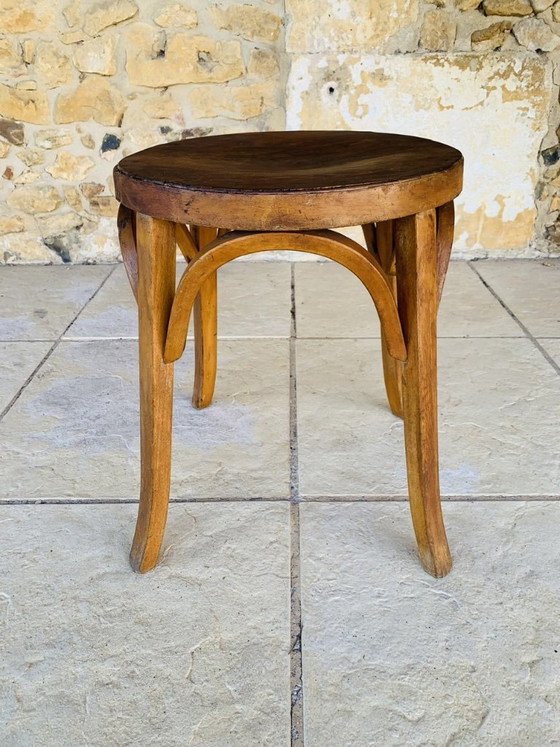 Sgabello vintage in legno curvato di Baumann, circa anni '50 – Sgabelli (photo 2 of 21)