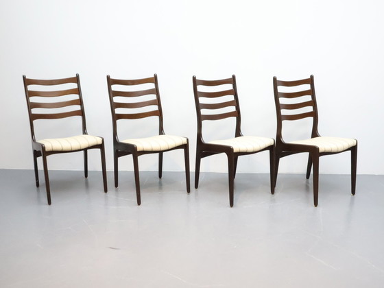 Image 1 of Deense vintage eetkamerstoelen eikenhout natureltint 