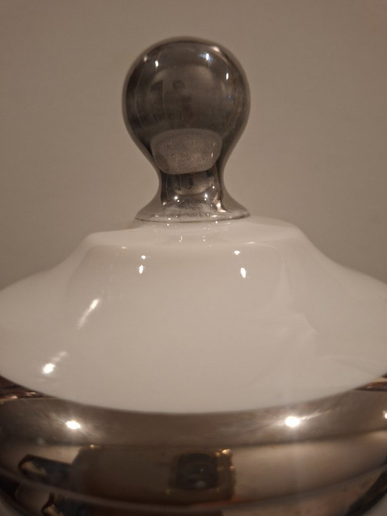 Image 1 of Vaso in porcellana CP Limoges con motivo equestre - Charles Paroutaud - Vaso decorativo vintage, stile Albarelo