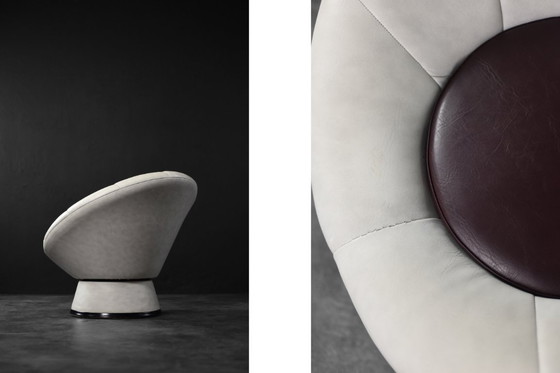 Image 1 of Vintage Italiaanse moderne draaibare bloemenstoel uit het midden van de vorige eeuw, jaren 70