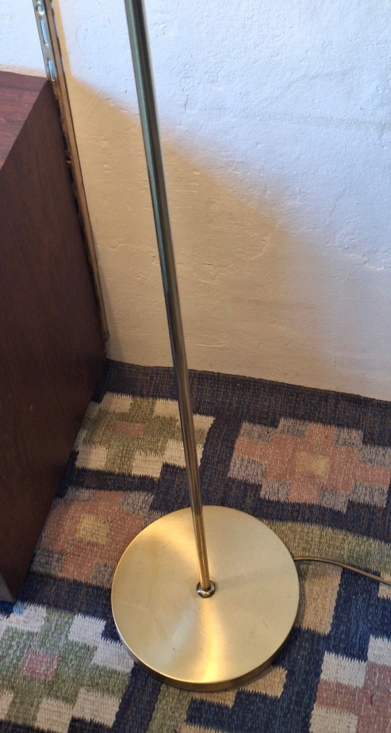 Image 1 of Mid-Century Modern Brass Banker's Adjustable Floor Lamp, 1970s
