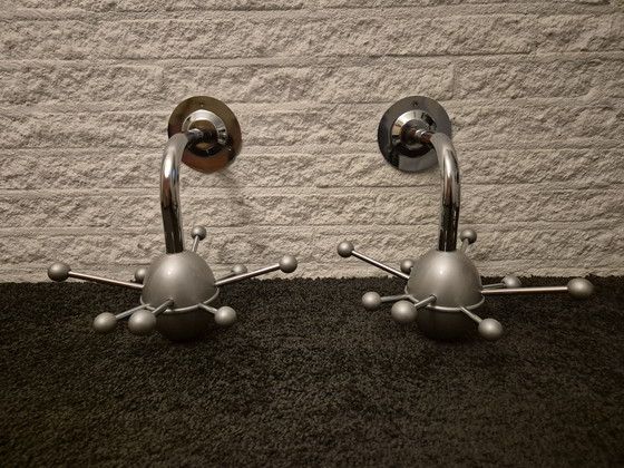 Image 1 of Spoetnik,sputnik kapstok, metallic, zilver-grijs