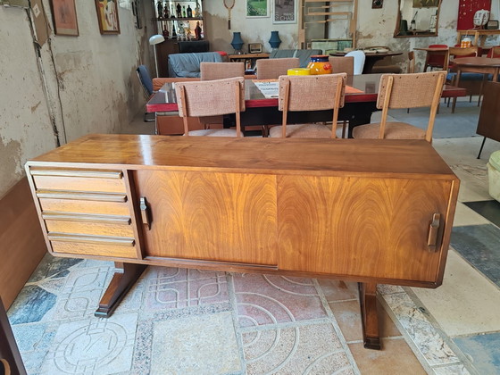 Buffet bas Midcentury, Bois, Marron (photo 2 sur 8)