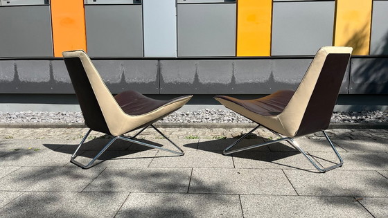 Image 1 of Walter Knoll Design Armchair My Chair Leather brown-beige - Set of 2