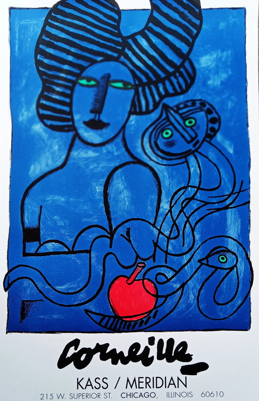 Corneille - Kleurenlitho Beeld Du Paradis Uit 1998