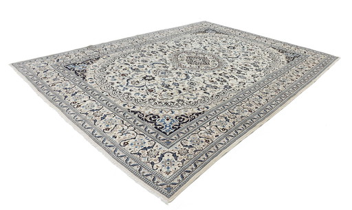 Original hand-knotted Persian carpet Nain Kashmari 398 X 292 Cm Top condition
