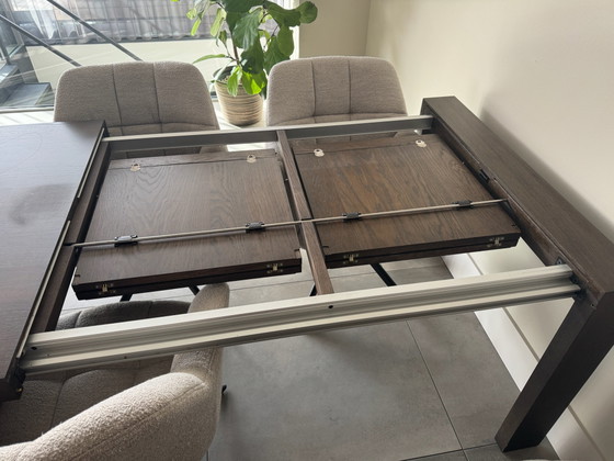 Mesa de comedor extensible de nogal – Mesas de comedor, Metal, Madera (photo 4 of 8)
