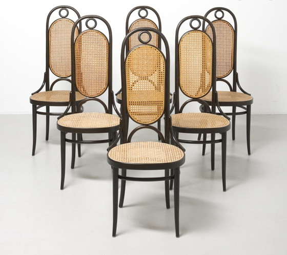 Image 1 of 4 Thonet stoelen model Long John uit 1978