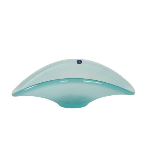 Plato de cristal, diseño danés, década de 1960, fabricado por Royal Copenhagen