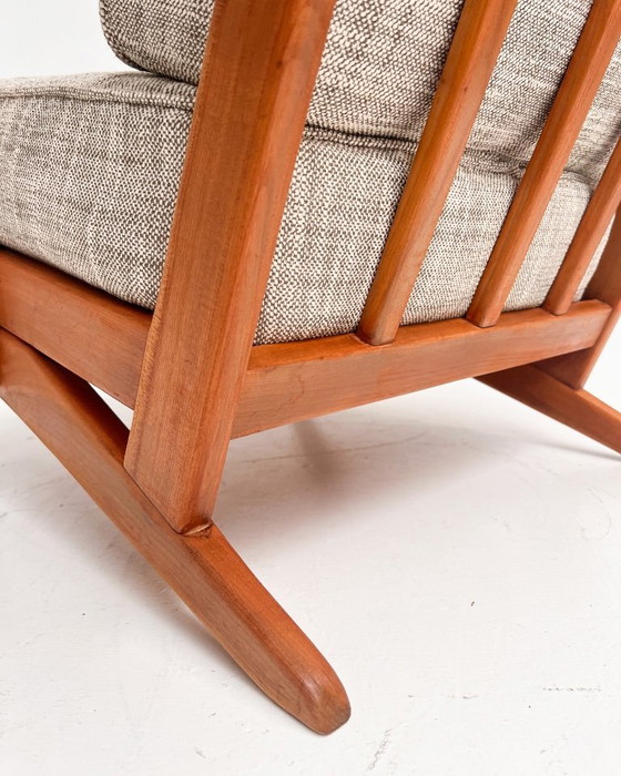 Image 1 of Poltrona in legno con struttura a fuso, stile metà secolo, anni '60 (singola unità)