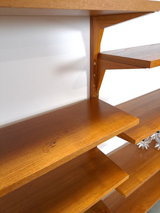 Image 1 of Sistema modulare di pareti in teak Royal System di Poul Cadovius, danese Cado