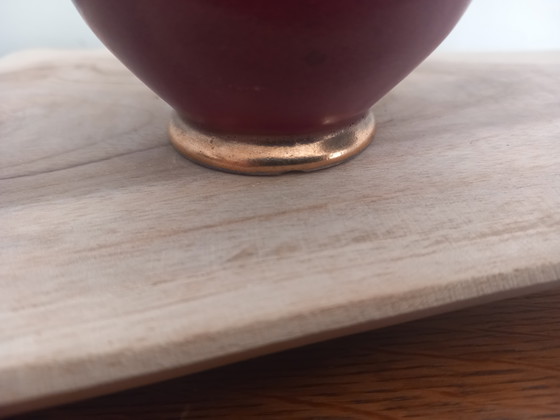 Image 1 of Rare Sèvres Prestige Miniature – Jean Mazeaud & Jean Faverot – Red & Gold – Signed 983