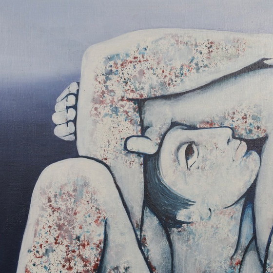 Image 1 of Tableau unique représentant un couple nu, par Francine Govers, Pays-Bas, 1991