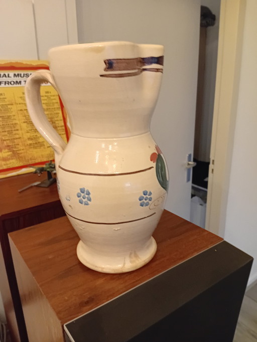 Nicola Fasano, pichet italien peint à la main.