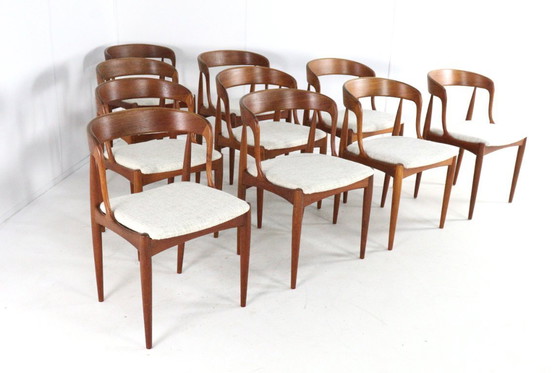 Image 1 of Set 10 Johannes Andersen voor Uldum mobelfabrik stoelen vintage 