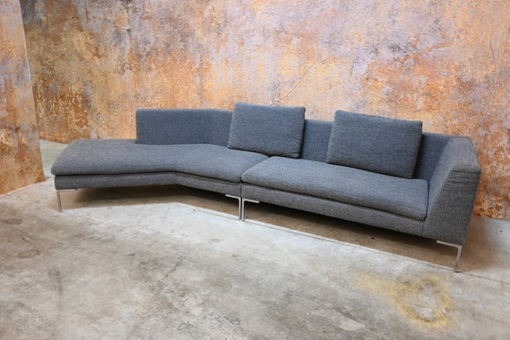 Image 1 of B&B Italia Charles sofá esquinero de diseño en tejido gris