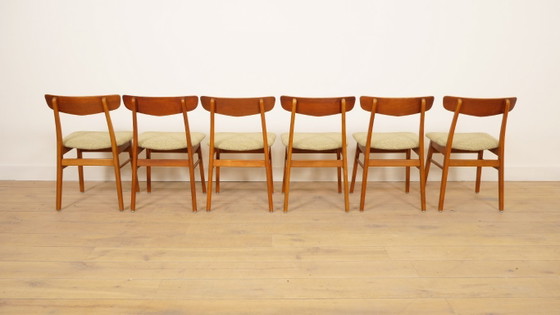 Image 1 of 6 x Dining Chair | Farstrup | Model 210 | Newly upholstered | Green