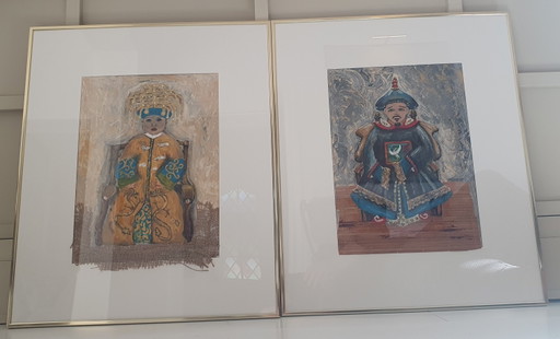 2 pictures including frames, self-made