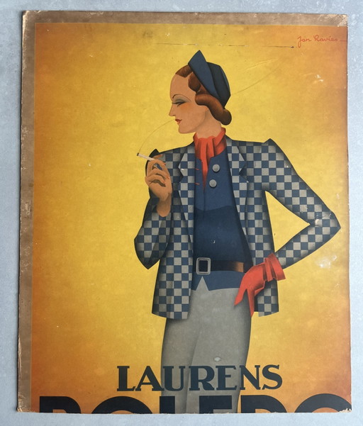 Póster Art Déco muy raro de Jan Lavies, década de 1920. – posters, Paper