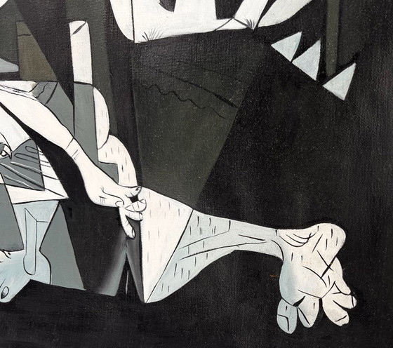 Image 1 of Pablo Picasso – Guernica - Hand-Painted Interpretation | Oil on canvas (rolled up)