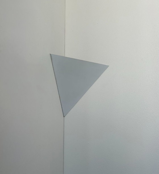 Image 1 of Lampada da parete angolare in metallo laccato bianco, Francia 1970