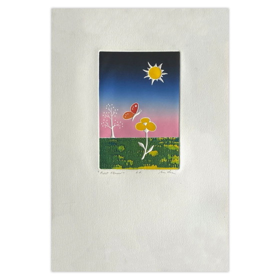 Gesigneerde ets van Misha Moracha, Eerste Bloem, 1985 – Litho's & Zeefdrukken, Paper (photo 4 of 5)