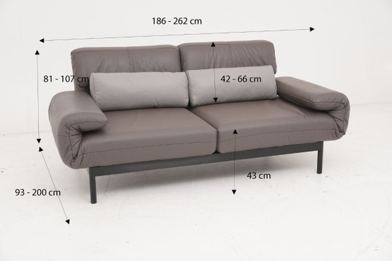 Image 1 of Canapé deux places Rolf Benz Plura 380 Relaxsofa en cuir marron