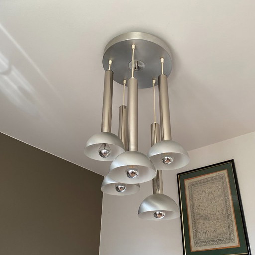 Lampada a sospensione a cascata in stile era spaziale. 1970.