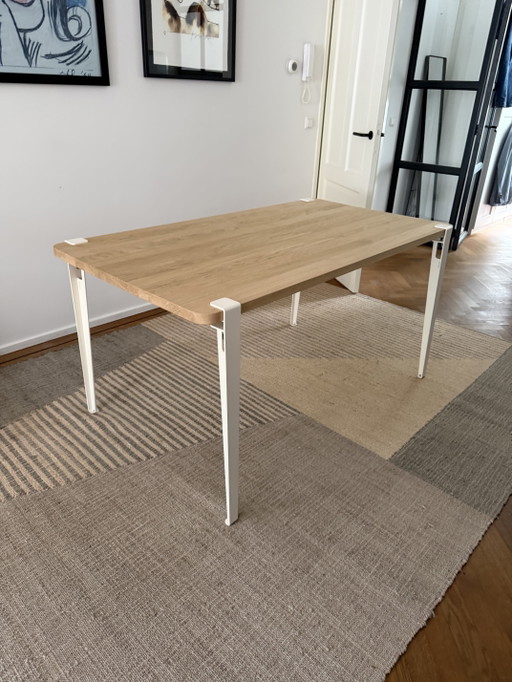 New oak dining table with Tiptoe legs 150 x 80