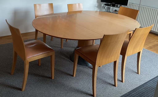 Arco Balance Dining Table With 6x Arco Flex Chairs