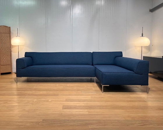 Image 1 of Design on Stock Bloq Hoekbank Blauw Nieuw Gestoffeerd Garantie