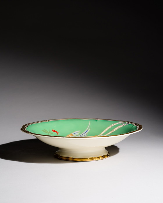 Image 1 of Bol décoratif en porcelaine Rosenthal « Chippendale », décor Oiseau de paradis, 34 cm