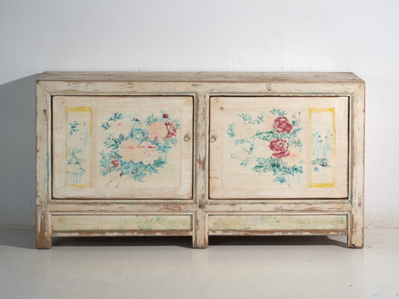 Credenza antica dipinta in legno di pino – Cina, circa 1930 – Credenze, Brass (photo 23 of 40)