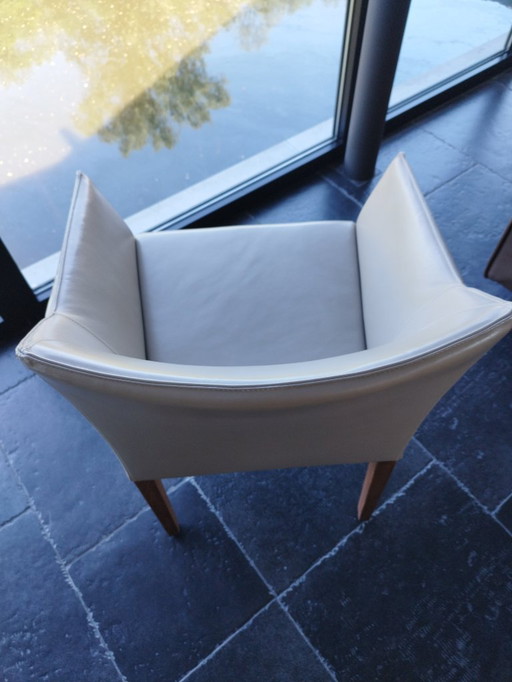 6x chaises de salle à manger en pyrite Leolux