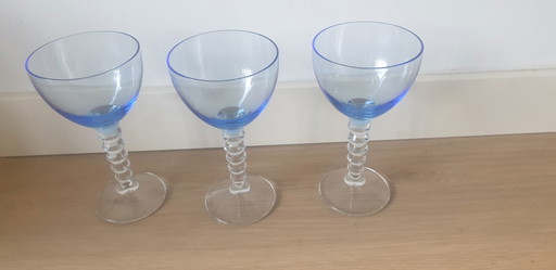 3x verre à vin vintage