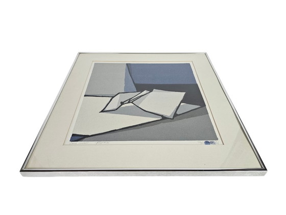 Image 1 of Fon Klement - woodcut - 'Livre Ouvert' - Proof print - signed - 1987