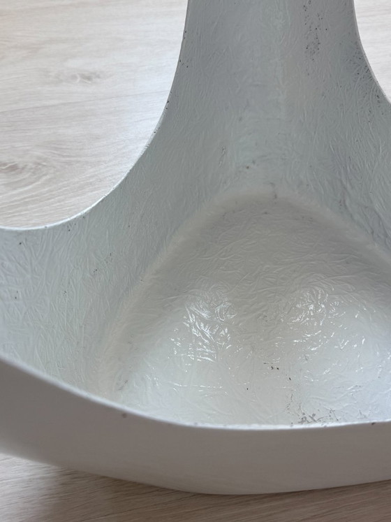 Sori Yanagi Elephant Stool Blanc, Puig Espagne, Fibre de Verre Originale des Années 1960 – Tabourets (photo 5 of 5)