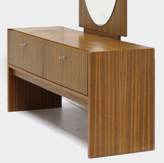 Image 1 of Coiffeuse vintage Mid Century avec miroir, 1970