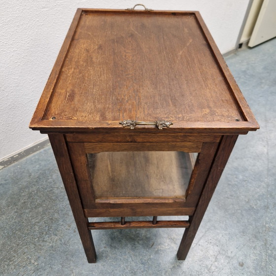 Antique Tea Cabinet Wine Cabinet Minibar – Liquor cabinets, Glass, Wood (photo 15 of 15)