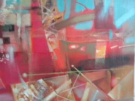 Pittura a Olio Originale Espressionismo Astratto Dialogo – Dipinti e disegni, Canvas (photo 3 of 7)