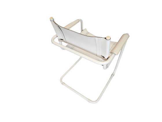 Image 1 of Bauhaus design - Mart Stam - Visitor chair - Matteo Grassi - leer - buisframe -  70's