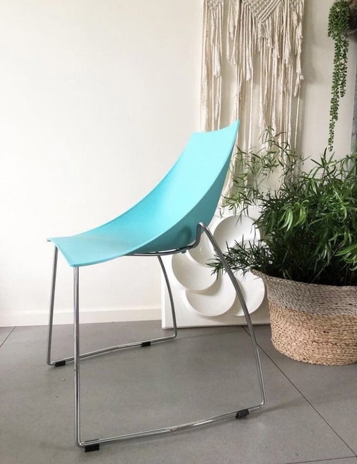 Set di 5 sedie italiane Parri Hoop Design in filo metallico