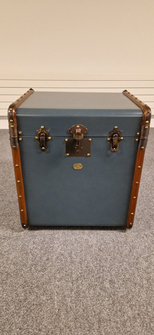 Vintage,stateroom side table,petrol