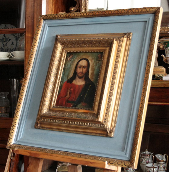 Image 1 of Orthodoxe Ikone "Christus Pantokrator" XVIII Jahrhundert Russisches Gebiet