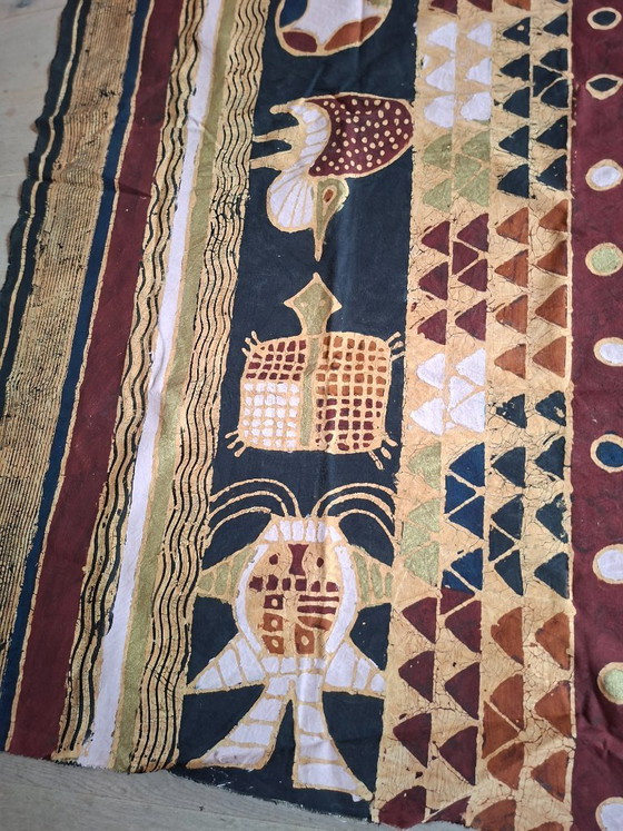 Image 1 of Arazzo tribale dipinto a mano dello Zimbabwe