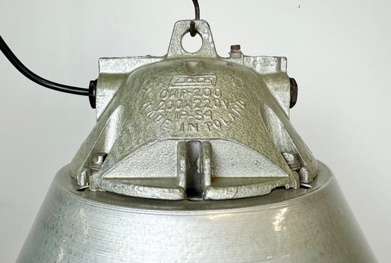Image 1 of Grey Industrial Explosion Proof Lamp with Aluminum Shade from Zaos, 1970s