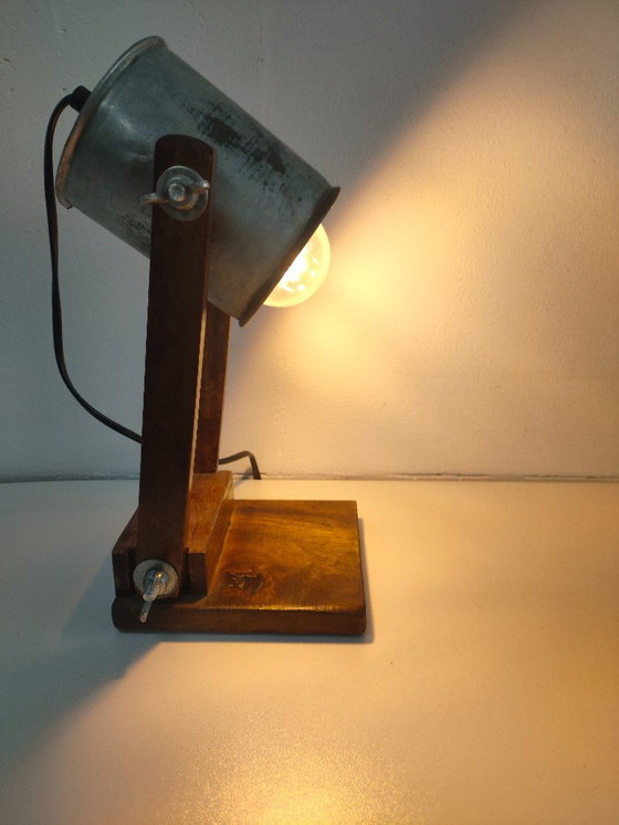 Image 1 of Retro tafellamp nachtkastlampje bliklamp