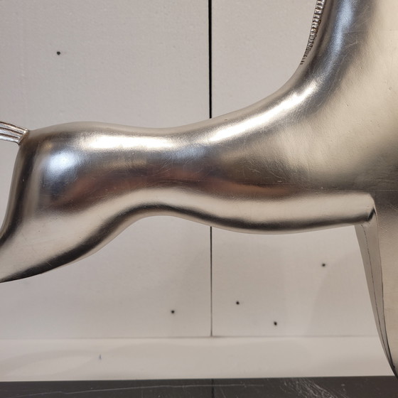Image 1 of “Caballo”, Metal Plateado y Mármol, Boris Lovet-Lorski, Estilo Art Déco, 70’s - Estados Unidos