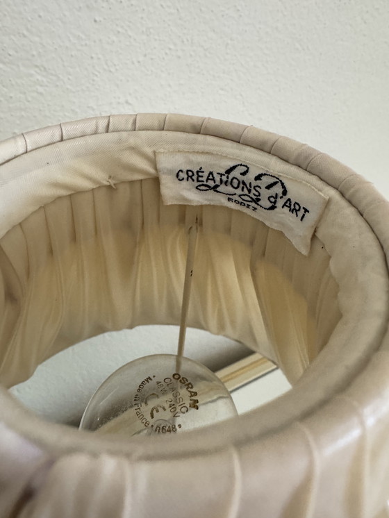 Image 1 of Art Deco emerald crystal lamp